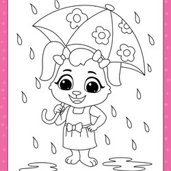 Eminent Printable Rain Coloring Pages For Kids Best Raining Pictures To Color Free