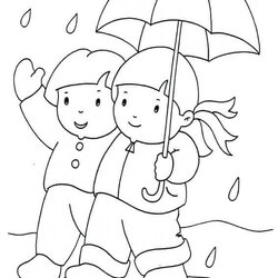 Excellent Free Printable Rainy Day Coloring Pages Sheets Rain Toddlers Print Size