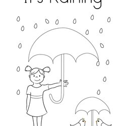 Raining Coloring Page Twisty Noodle Its Rain Tracing Built California
