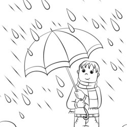Capital Rain Coloring Pages Best For Kids Boy In