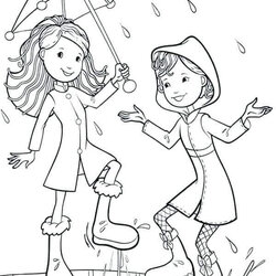 Free Printable Rainy Day Coloring Pages Rain Season Kids Sheets Sheet Enjoying