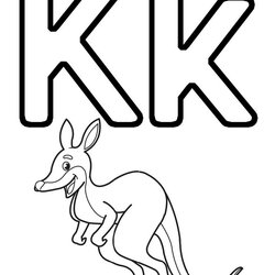 Superior Coloring Pages To Teach Kids Write Alphabet Better Letter Kangaroo For Page