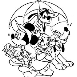 Tremendous Mickey Mouse And Friends Printable Coloring Pages Print Drawing Train Popular Page