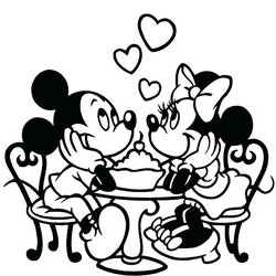 Wonderful Mickey And Friends Coloring Pages At Free Printable Mouse Valentine Minnie Disney Cartoon