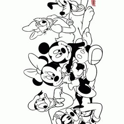 Matchless Baby Mickey And Friends Coloring Pages At Free Mouse Disney Drawing Book Minnie Daisy Donald Color