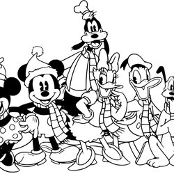 Splendid Classic Mickey And Friends Coloring Page Printable Mouse Pluto Goofy