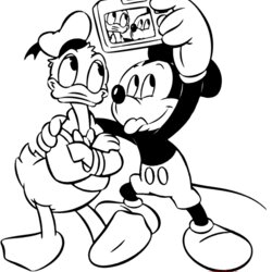 Mickey Mouse Friends Coloring Pages Disney Donald