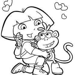 Capital Dora The Explorer Coloring Pages Home