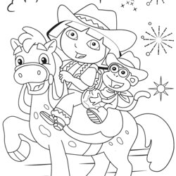 Dora Coloring Pages For Kid The Explorer Kids