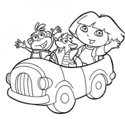 Worthy Print Download Dora Coloring Pages To Learn New Things Explorer Stumble