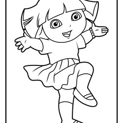 Outstanding Dora Coloring Pages Diego Explorer