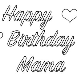 Exceptional Happy Birthday Coloring Pages Download Mom