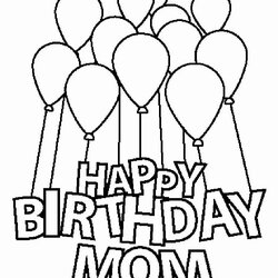 Eminent Happy Birthday Mom Coloring Page Awesome