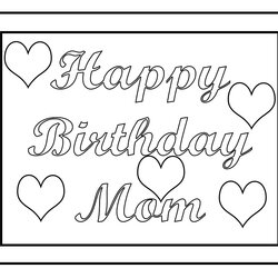 Sublime Happy Birthday Mom Coloring Pages Free Printable Mommy Mummy Colouring