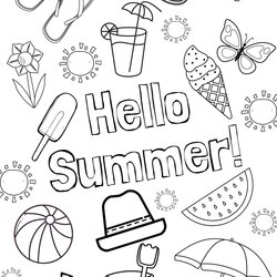Summer Coloring Pages Printable Fun Page