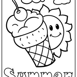 Fine Free Printable Summer Coloring Pages Templates