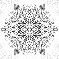 High Quality Free Stress Relief Coloring Pages At Printable Flower Adults Delicate Color