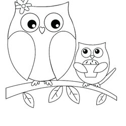 Tremendous Cute Owl Coloring Pages At Free Printable Mothers Baby Preschool Snowy Mother Color Print Sheets