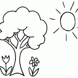 Out Of This World Simple Tree Coloring Page Home Pages Popular