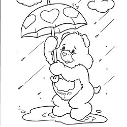 Champion Rainy Day Drawing For Kid At Free Download Coloring Care Bear Pages Sheets Bears Printable Kids Rain