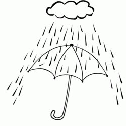 Marvelous Rainy Day Coloring Pages For Kids Clip Art Library Rainfall Raining Printable Cloudy