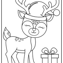 Spiffing Printable Santa Claus And Reindeer Coloring Pages Christmas