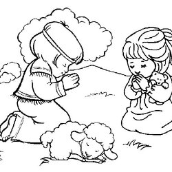 Bible Coloring Pages Printable Kids Christian Character Praying Story Toddlers Stories Religious School Child