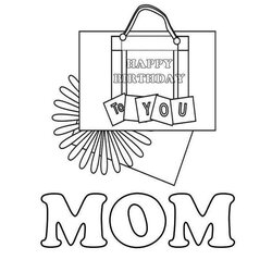 Marvelous Happy Birthday Mom Coloring Pages Free Printable Color Recommended