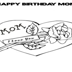 Preeminent Happy Birthday Mom Coloring Page Heart Pages Crayola