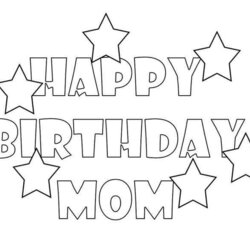 Magnificent Happy Birthday Mom Coloring Page Mommy Pages Printable Say Mummy Kids Visit