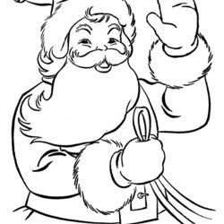 Cool Printable Santa Coloring Pages Free Christmas Printing Help