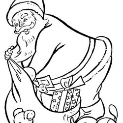 Outstanding Free Printable Santa Coloring Pages For Kids