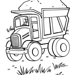 High Quality Free Printable Dump Truck Coloring Pages For Kids