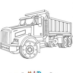 Matchless Dump Truck Coloring Page Pages Trucks Color Drawing Colouring Kids Big Printable Boy Draw Ford