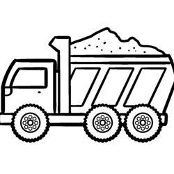 Cool Dump Truck Coloring Pages To Print Easy