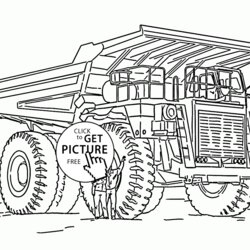 Very Large Dump Truck Coloring Page For Kids Transportation Pages Trucks Tractor Construction Police Big Tow
