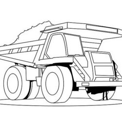 Super Dump Truck Carrying Tons Of Coal Coloring Page Kids Play Color Cars Trucks