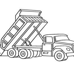 Free Printable Dump Truck Coloring Pages For Kids Outline Drawing Trucks Construction Line Print Colouring