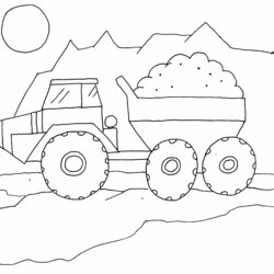 Free Printable Dump Truck Coloring Pages For Kids Trucks Street Sweeper Monster Grassland Animals Color