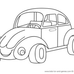 Superlative Coloring Pages For Kids Car