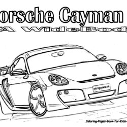 Wonderful Race Car Coloring Pages For Kids Porsche Cars Cayman Ta Lamborghini Printable Adults Popular
