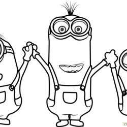 Legit Minions Coloring Page Free Pages Minion Drawing Cartoon Color