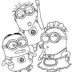 Splendid Minion Coloring Pages Best For Kids Minions Free Page