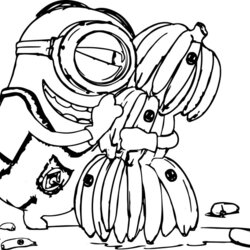 Preeminent Minion Coloring Pages Best For Kids Minions Printable