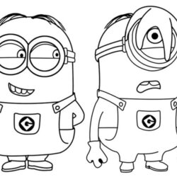Great Free Minions Coloring Pages Printable Minion Another Pranks