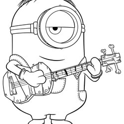 Minions Coloring Pages To Print Kids Color Simple For