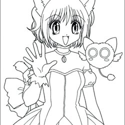 Marvelous Cute Girl Coloring Pages At Free Printable Print Cat Color