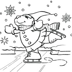 Terrific Snow Day Coloring Page At Free Printable Winter Pages Color
