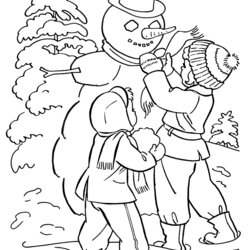 High Quality Free Printable Winter Coloring Pages For Kids