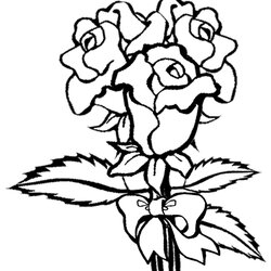 Very Good Coloring Pages For Kids Rose Roses Drawing Printable Color Flower Cartoon Garden Adult Book Adults